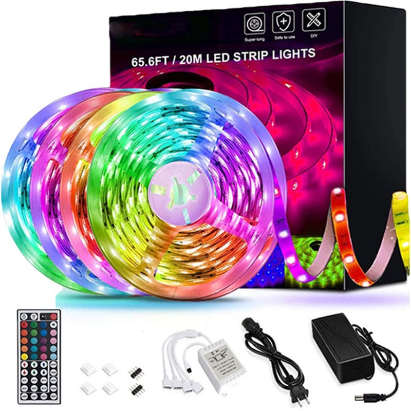 5050 RGB LED Strip Lights with Controller - 5M Flexible